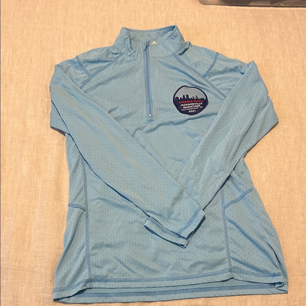 Light Blue Quarter-Zip Pullover